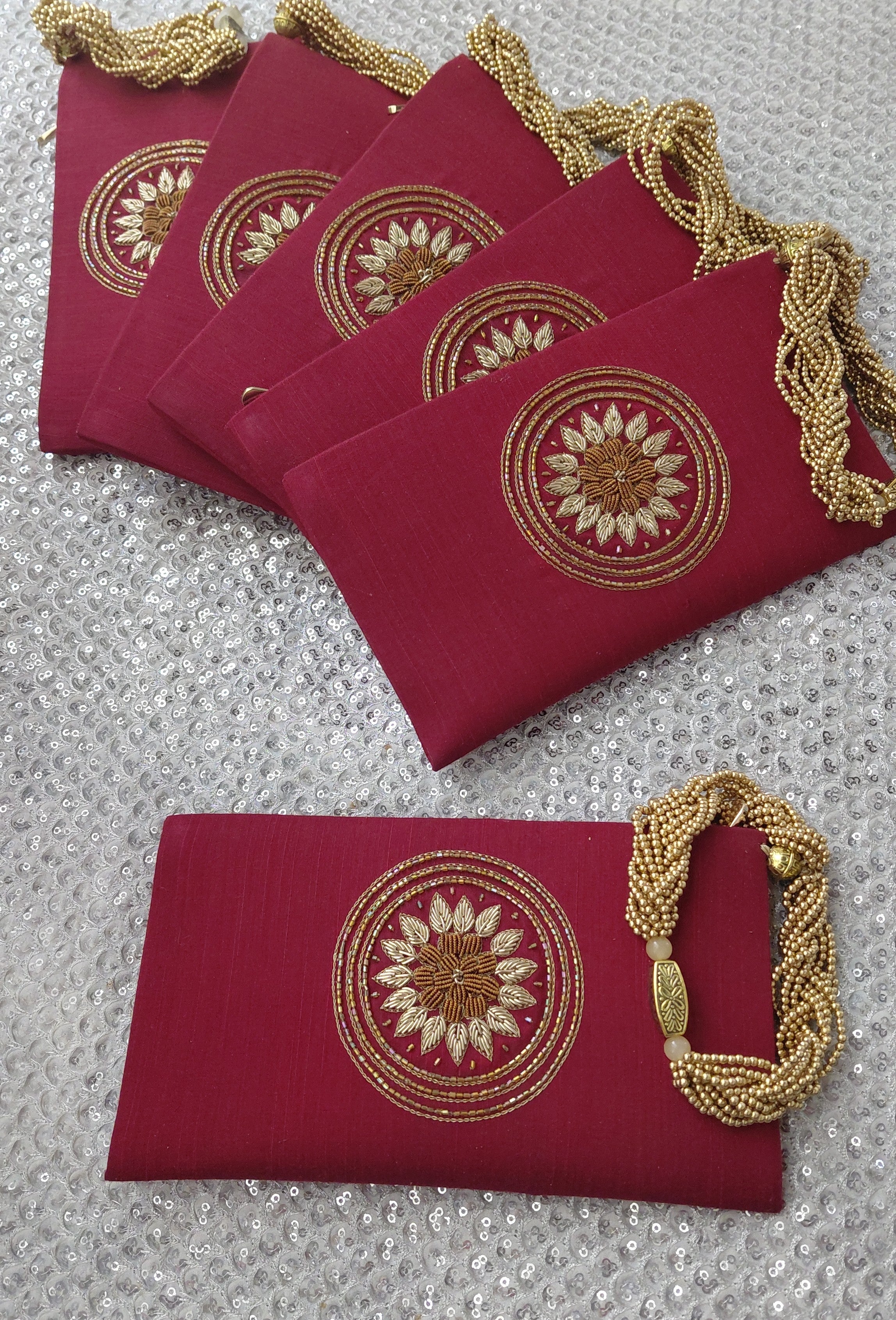 Chakra Motif Zardozi Wristlet