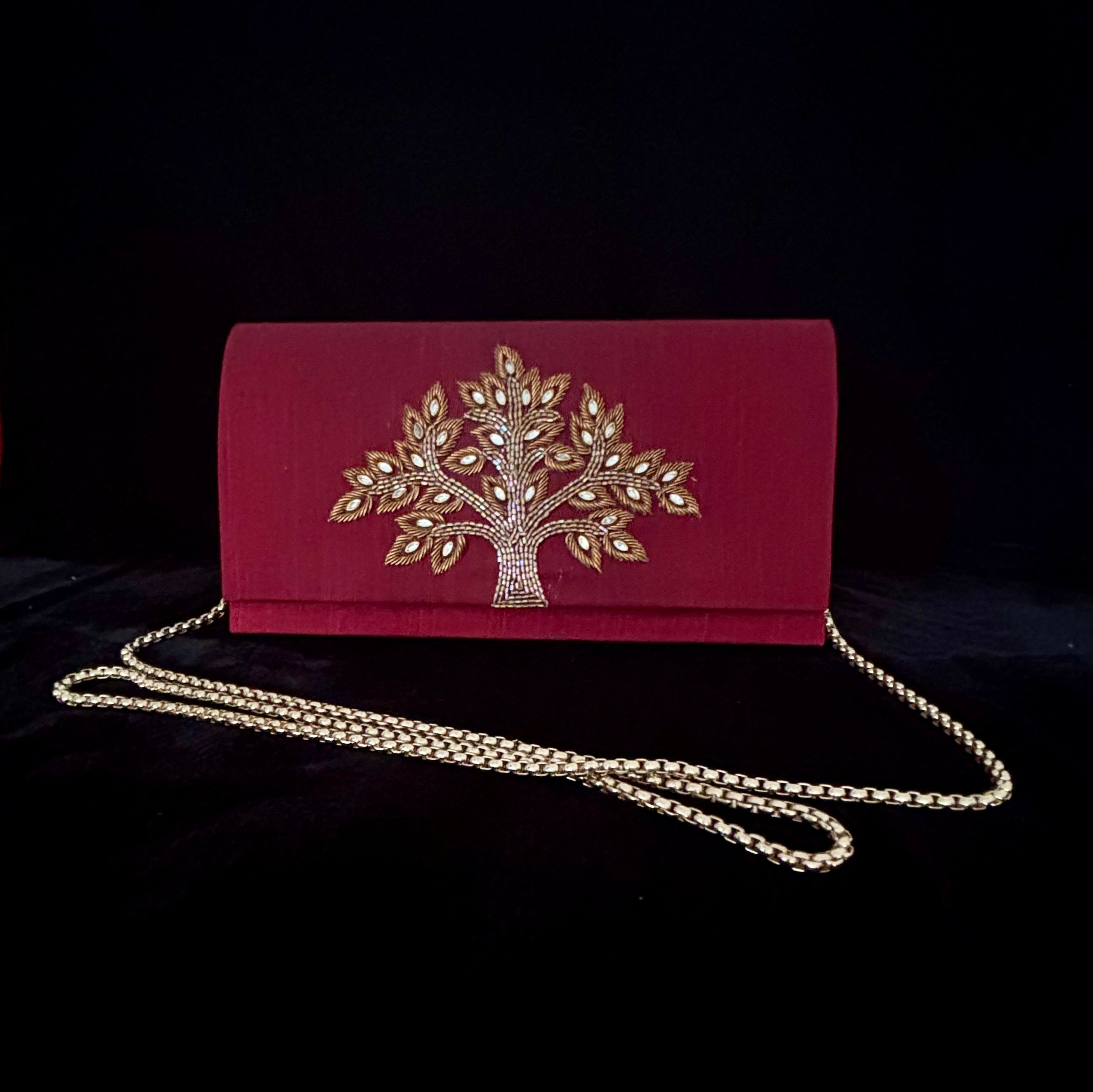 Tree of Life Zardozi Clutch