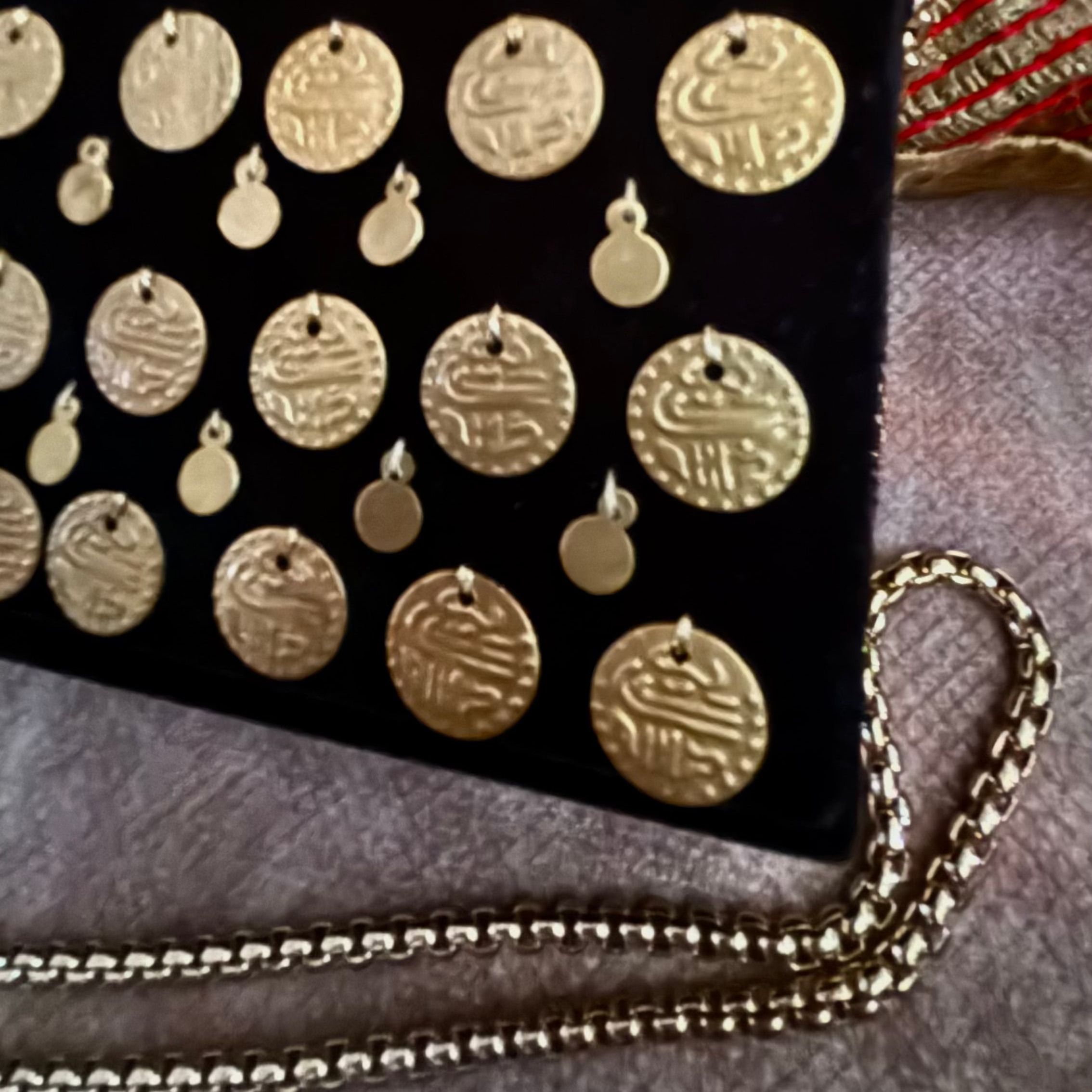 Black Metal Embellishment Box Clutch