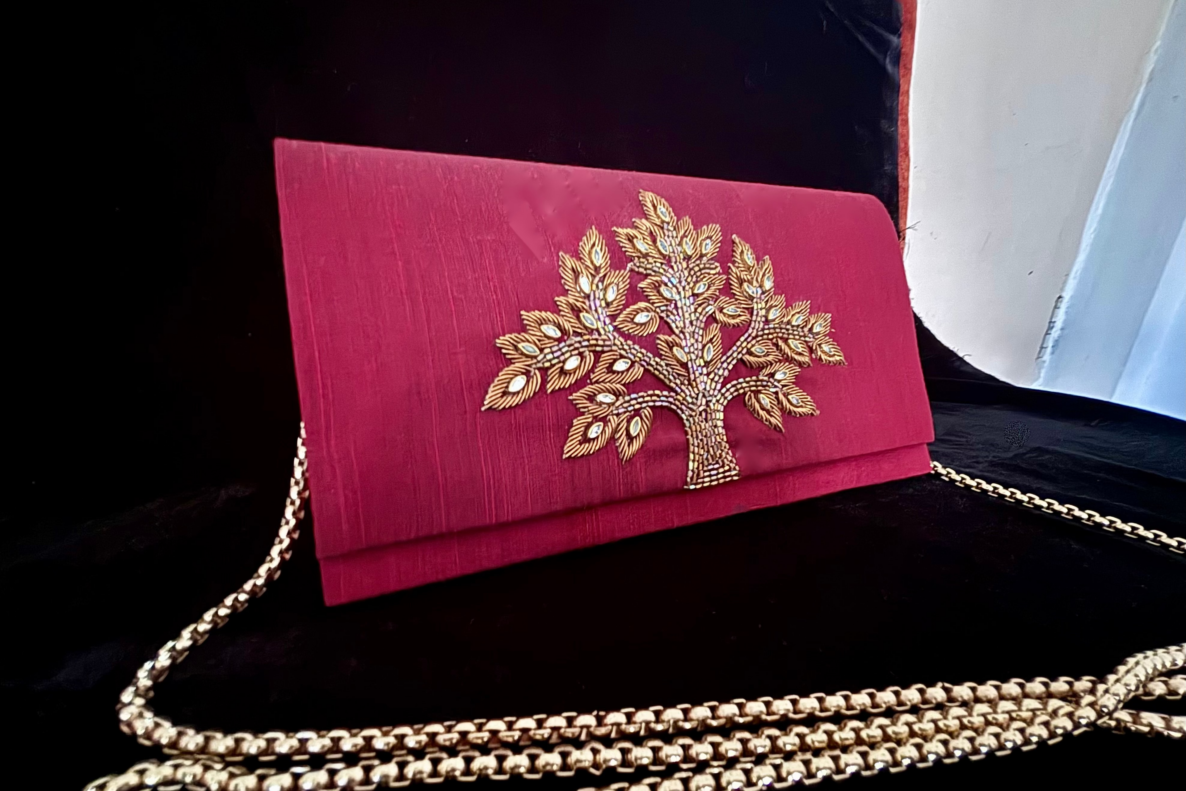 Tree of Life Zardozi Clutch