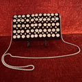 Black Metal Embellishment Box Clutch